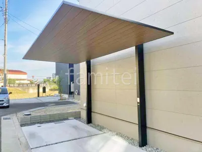 カーポート１台 （単棟） LIXIL 木製調 カーポートSC フラット屋根 吊り下げ屋根