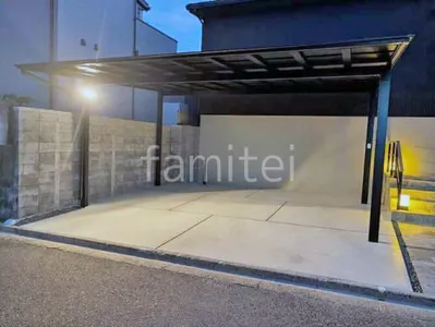 カーポート２台(ワイド) ツイン LIXIL ネスカＦ フラット屋根