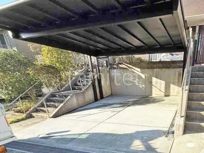 カーポート２台(ワイド) ツイン YKKAP エフルージュFIRST EX フラット屋根 後ろ柱