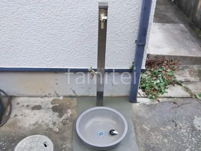 立水栓 ユニソン スプレスタンド60 蛇口2個 水受け(パン) 陶芸ポット ラルゴ