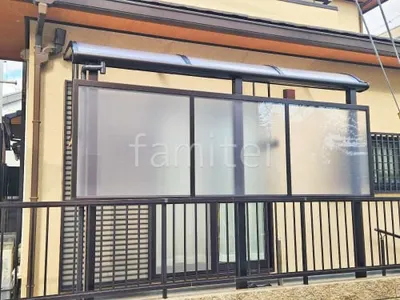 １階テラス屋根 （雨除け） YKKAP ソラリアR アール屋根 スタンダード 壁付