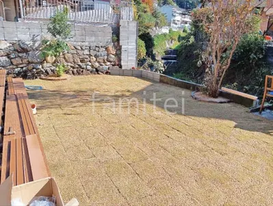 芝生張り 姫高麗芝