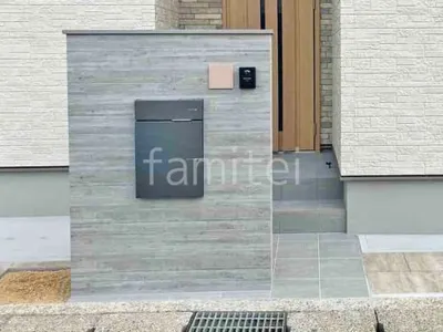 門柱 壁タイル貼り タカショー 木製調セラ ウォール RC杉板 宅配ボックス ユニソン ヴィコDB100