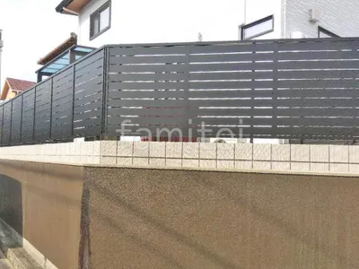 ブロック塀 （化粧ブロック） ユニソン リゲル  アルミ形材 フェンス LIXIL AB YS3型 横スリット3 目隠し