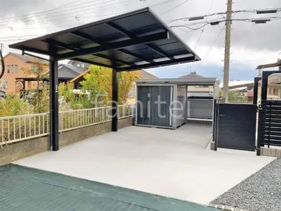 スチール 物置 イナバ フォルタ ウィズ 3320×2210×2030 FW-1822+15KS  カーポート１台 （単棟） YKKAP エフルージュ FIRST フラット屋根