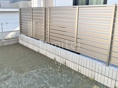 目隠しフェンス塀 LIXIL AB YS3型 化粧ブロック 宇治川ブロック カームファイブ