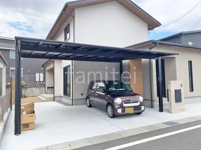 カーポート２台(ワイド) ツイン YKKAP エフルージュ FIRST フラット屋根