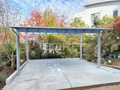 カーポート２台(ワイド) ツイン YKKAP エフルージュ FIRST フラット屋根