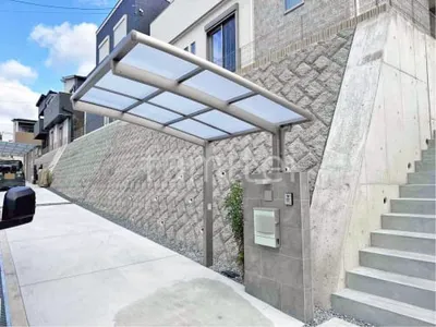 サイクルポート 自転車バイク屋根 LIXIL ネスカR ミニ アール屋根