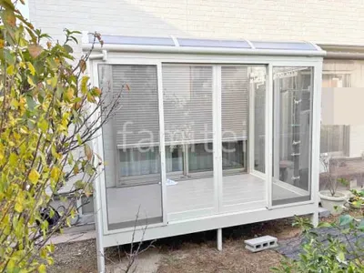 引き戸 樹脂デッキ サンルーム（テラス囲い） YKKAP ソラリアR アール屋根