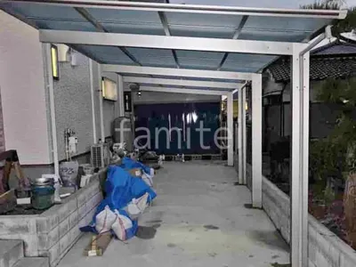 カーポート２台(縦) 連棟 YKKAP 木製調 エフルージュ FIRST フラット屋根