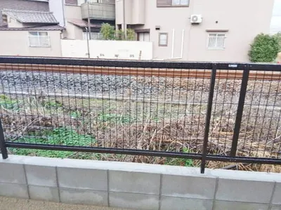 ブロック塀 （化粧ブロック） 太陽エコブロックス 普通CB  アルミ形材 フェンス LIXIL アルメッシュ1型 境界・メッシュ