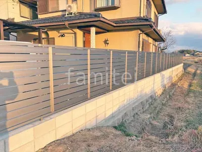 ブロック塀 （化粧ブロック） 太陽エコブロックス 普通CB  アルミ形材 フェンス LIXIL AB YS3型 横スリット3 目隠し