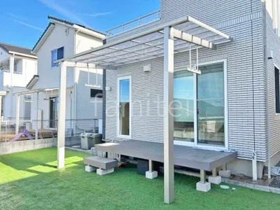 １階テラス屋根 （雨除け） YKKAP 独立式 レセパ Lタイプ フラット屋根 独立式 スタンダード