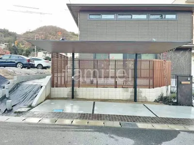 カーポート１台 （単棟） LIXIL 木製調 カーポートSC フラット屋根 吊り下げ屋根