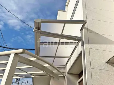 柱なしテラス屋根 （雨除け1階用） YKKAP ソラリアF フラット屋根 スタンダード 壁付