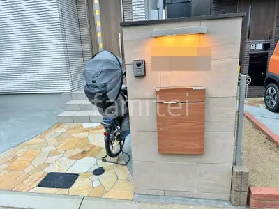 門柱 壁タイル貼り タカショー セラマイカ 宅配ボックス ユニソン ヴィコDB100