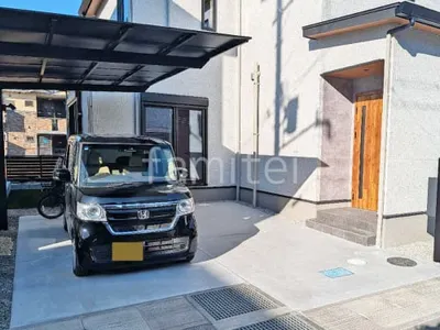 カーポート LIXIL ネスカF 1台用(単棟) F型フラット屋根 駐車場ガレージ床 土間コンクリート