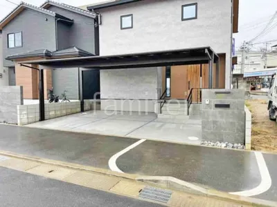 新築シンプル オープン外構