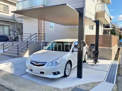 カーポート１台 （単棟） LIXIL 木製調 カーポートSC フラット屋根 吊り下げ屋根