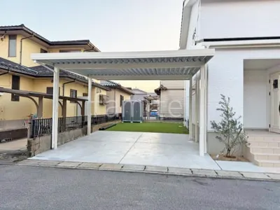 カーポート２台(ワイド) ツイン YKKAP ジーポートPro 積雪30cm対応 フラット屋根 折板屋根