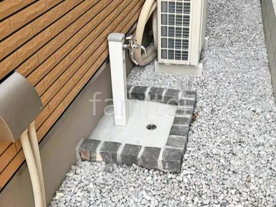 ピンコロ囲い水受け(パン) 土間モルタル仕上げ 洗い場