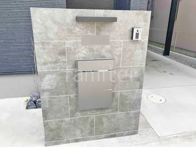 モダン門柱 壁タイル貼り タカショー セラレバンテ 宅配ボックス ユニソン ヴィコDB100