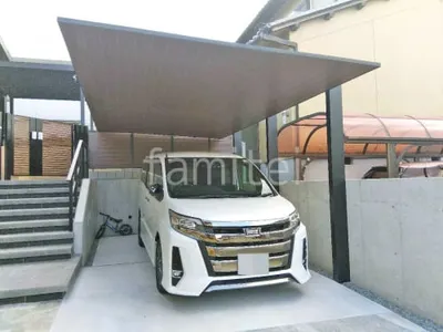 カーポート１台 （単棟） LIXIL 木製調 カーポートSC フラット屋根 吊り下げ屋根