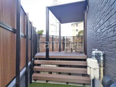 １階テラス屋根 （雨除け） LIXIL 木製調 テラスSC 独立式タイプ フラット屋根 独立式