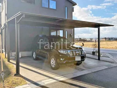 カーポート２台(ワイド) ツイン LIXIL ネスカＦ フラット屋根