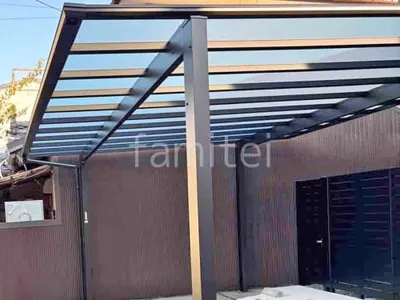 カーポート２台(ワイド) ツイン YKKAP エフルージュ FIRST フラット屋根