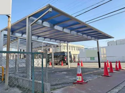 カーポート２台(ワイド) ツイン YKKAP エフルージュ FIRST フラット屋根