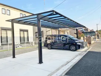 カーポート３台 （横ワイド トリプル） YKKAP エフルージュ FIRST フラット屋根