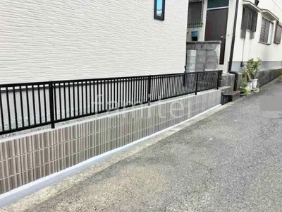 アルミ形材 フェンス YKKAP シンプレオTB5型  たて格子  ブロック塀 （化粧ブロック） ユニソン アルタ 