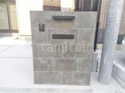 モダン門柱 壁タイル貼り タカショー セラレバンテ 郵便受けポスト YKKAP エクステリアポストG3型