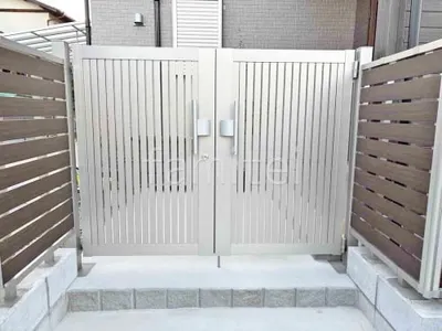 両開き 門扉 YKKAP シンプレオTS1型 たてスリット 