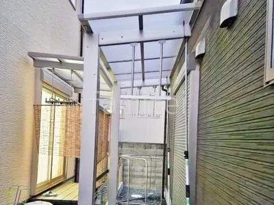 １階テラス屋根 （雨除け） YKKAP 独立式 レセパ Lタイプ フラット屋根 独立式 スタンダード