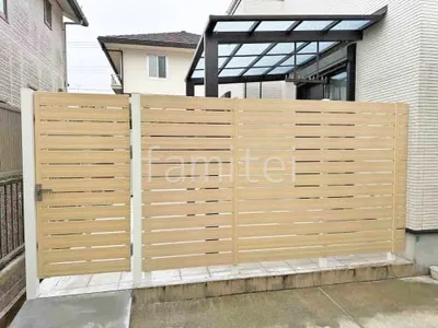 人工木・樹脂 フェンス（木調） F＆F マイティウッド デコll 高尺タイプ 目隠し 木調・ラティス 樹脂