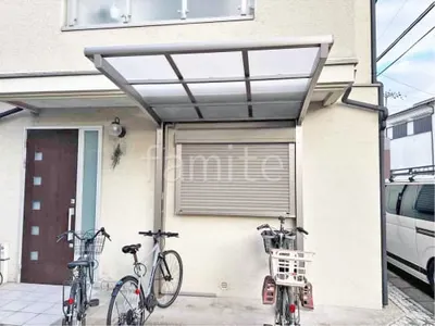 サイクルポート 自転車バイク屋根 LIXIL ネスカR ミニ アール屋根