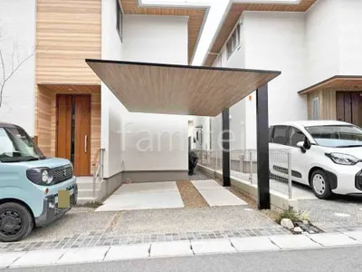 カーポート１台 （単棟） LIXIL 木製調 カーポートSC フラット屋根 吊り下げ屋根