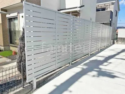 アルミ形材 フェンス LIXIL AB YS3型 横スリット3 2段柱 60角 目隠し