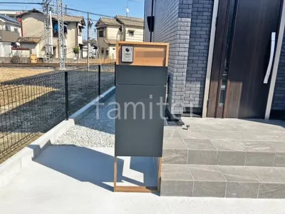 宅配ボックス門柱 （機能門柱 ） LIXIL 木製調 FF パターン4 