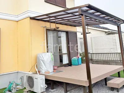 １階テラス屋根 （雨除け） YKKAP ソラリアF 積雪50cm対応 フラット屋根 スタンダード 壁付