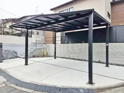 カーポート２台(ワイド) ツイン LIXIL ネスカＦ フラット屋根