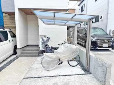 サイクルポート 自転車バイク屋根 LIXIL ネスカF ミニ フラット屋根