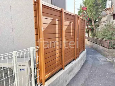 アルミ形材 フェンス YKKAP 木製調 ルシアスH13型 ひし形格子 目隠し 木調・ラティス