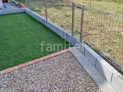 スチールメッシュ フェンス YKKAP イーネット3F型 スチール柱 境界・メッシュ ブロック塀 （化粧ブロック） 太陽エコブロックス 普通CB 