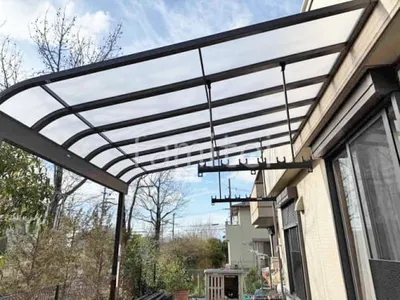 １階テラス屋根 （雨除け） LIXIL スピーネR アール屋根 スタンダード 壁付