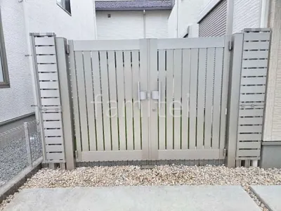 両開き 門扉 YKKAP シンプレオTS2型 たてスリット 