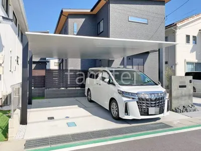 カーポート２台(ワイド) ツイン LIXIL カーポートSC フラット屋根 吊り下げ屋根